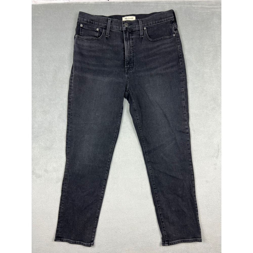 Madewell The Perfect Vintage Jean High Rise Straight Leg Faded Black Size 30